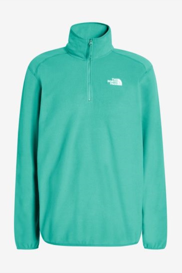 100 Glacier Quarter Zip Polaire Vert Menthe The North Face