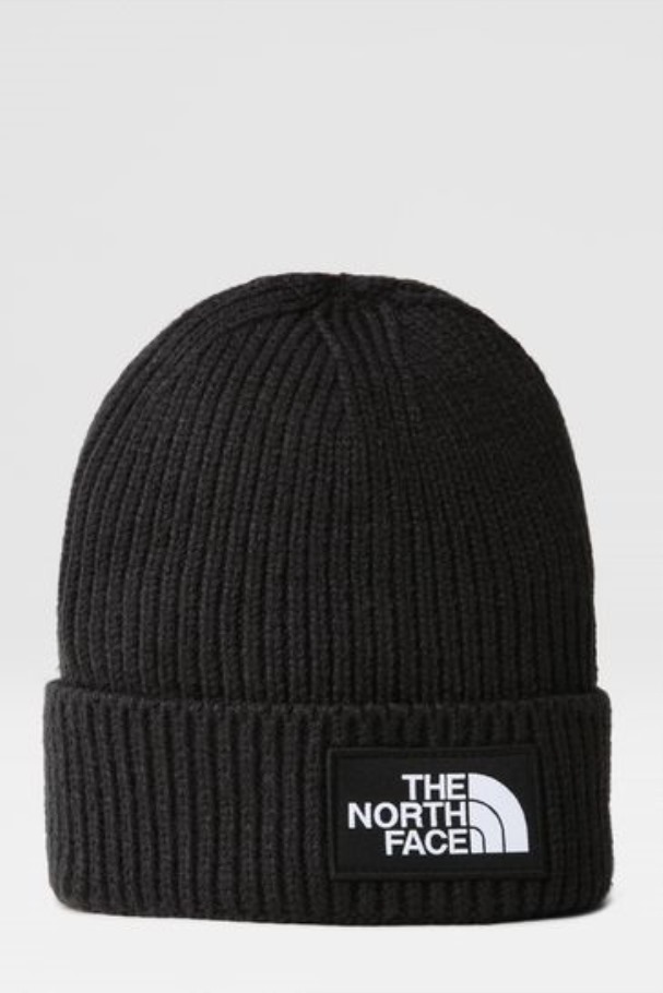 Bonnet Noir à Revers Avec Logo Box Pour Enfant The North Face