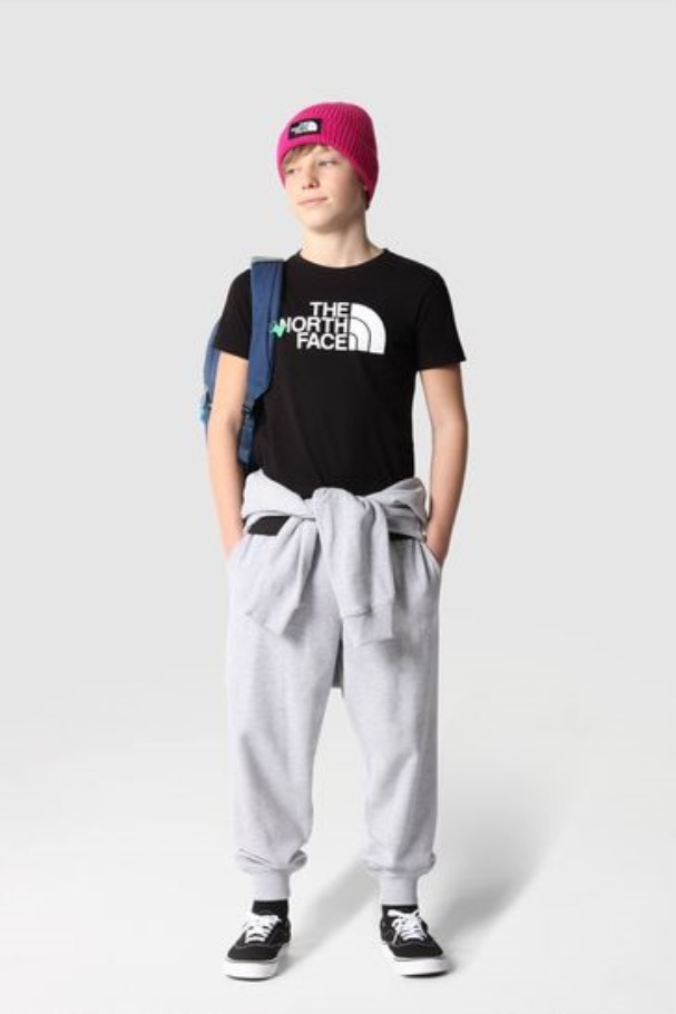 T-shirt Noir à Manches Courtes Pour Adolescents The North Face