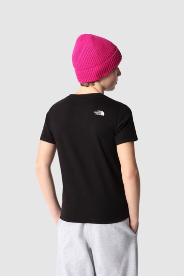 T-shirt Noir à Manches Courtes Pour Adolescents The North Face