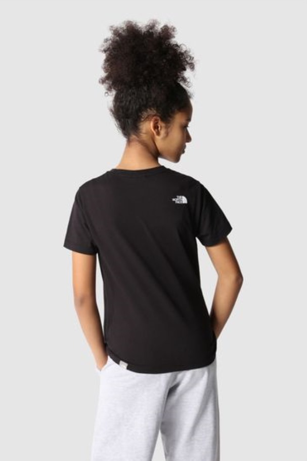 T-shirt Noir à Manches Courtes Pour Adolescents The North Face