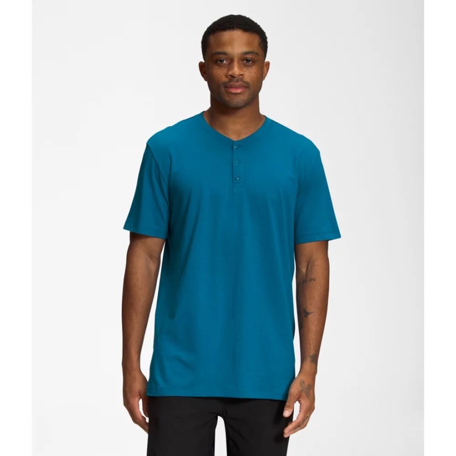 Banff Bleu The North Face Hommes Terrain Manches Courtes Henley