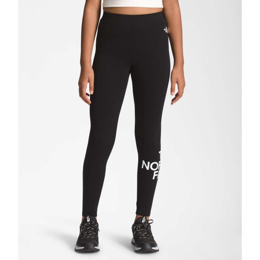 Leggings Noirs En Coton Avec Logo Pour Filles The North Face
