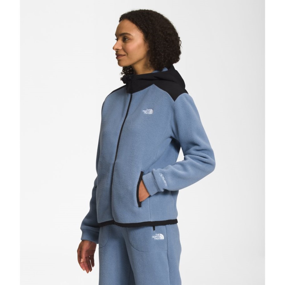 Veste à Capuche Femme Folk Alpine Polartec 200 Full Zip Bleu The North Face