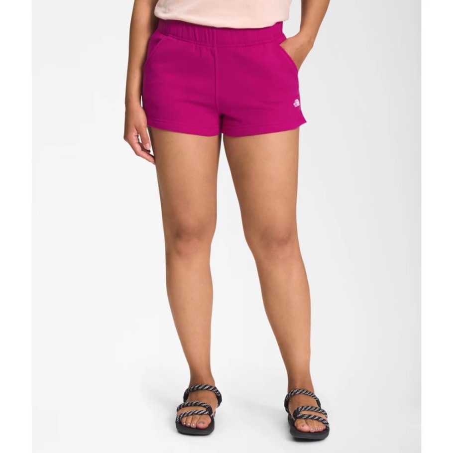 Short Femme Rose Fuschia Half Dome Logo 3 The North Face