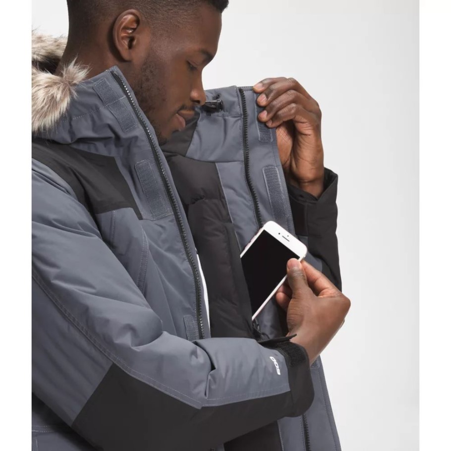 Parka Grise The North Face Homme Mcmurdo