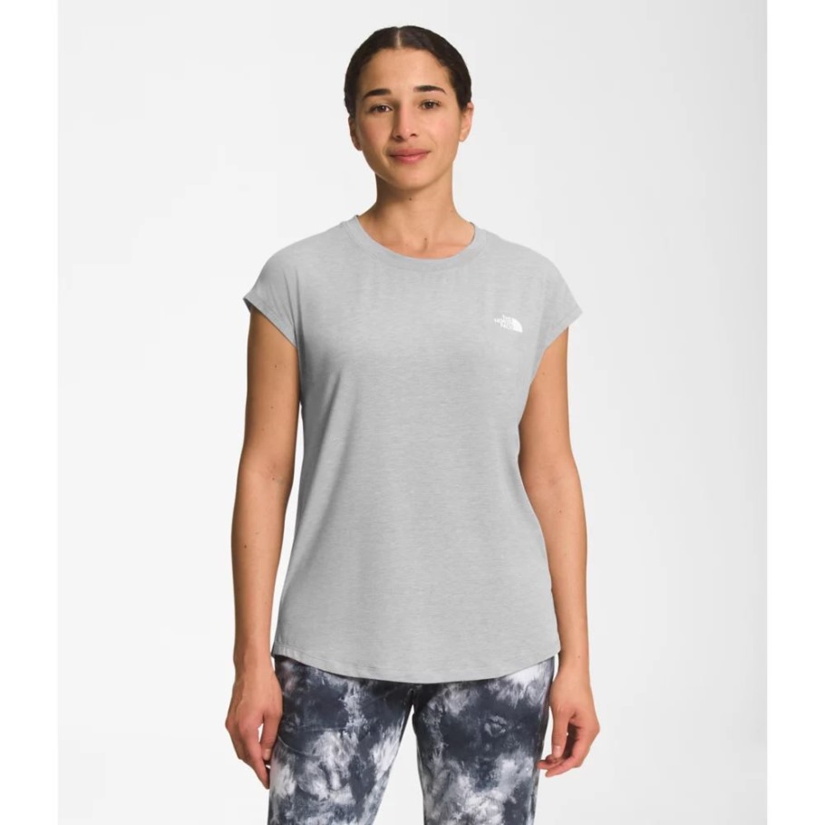 Femmes Grises Wander Slitback Manches Courtes The North Face