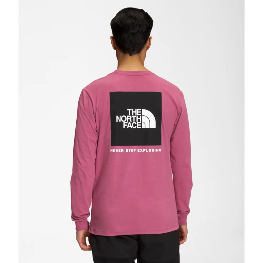 Tee Shirt Manche Longue Box Nse The North Face Rouge Violet