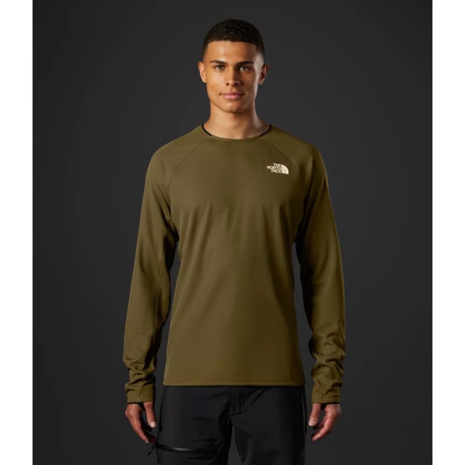 Militaire Olive Men Sommet Série Futurefleece Crew La Face Nord