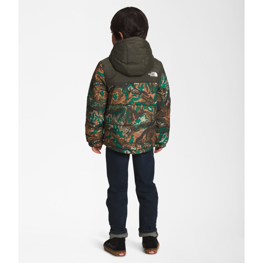 New Taupe Green Veste à Capuche Mount Chimbo Réversible Pour Enfants The North Face