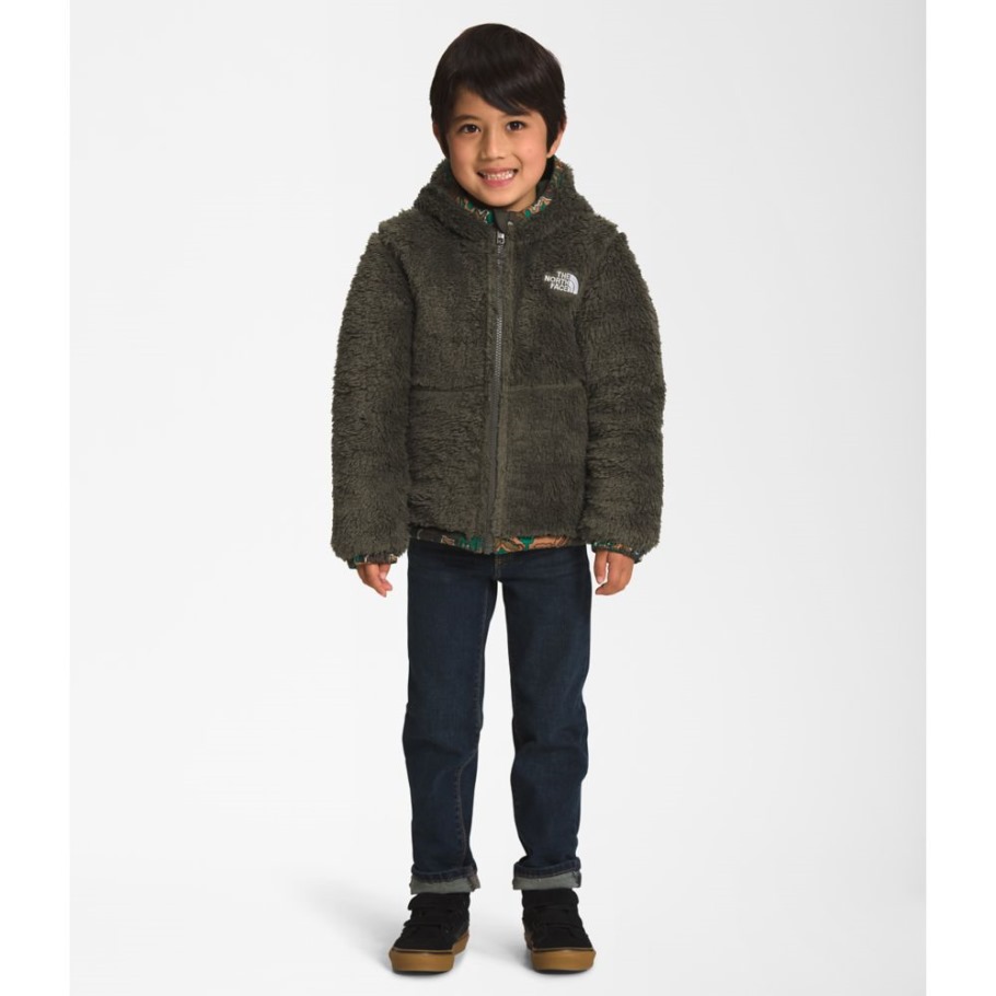 New Taupe Green Veste à Capuche Mount Chimbo Réversible Pour Enfants The North Face