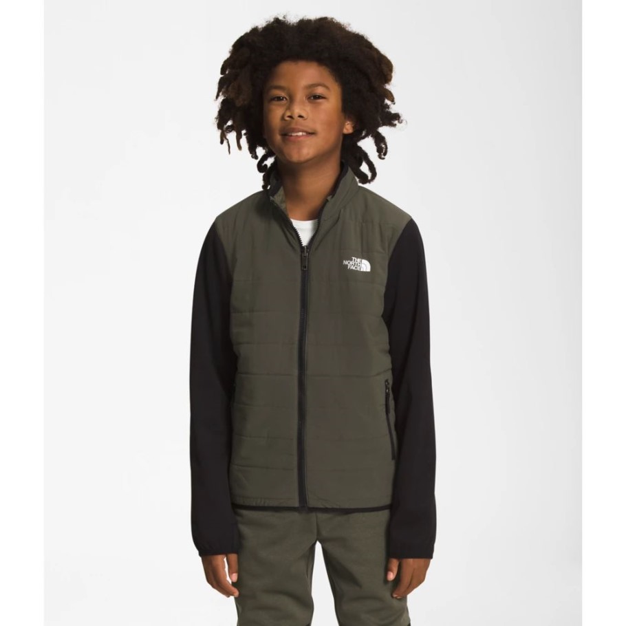 Teen Winter Warm Hybrid Full Zip The North Face New Taupe Green