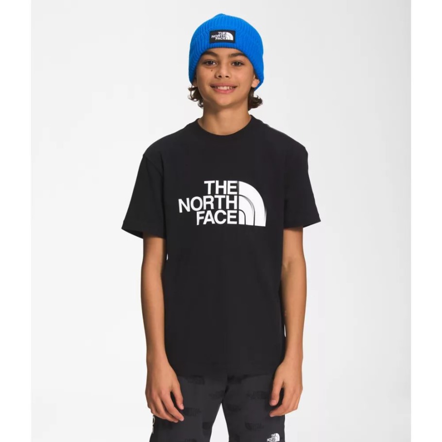 The North Face T-shirt Graphique à Manches Courtes Pour Garçon Noir Et Blanc