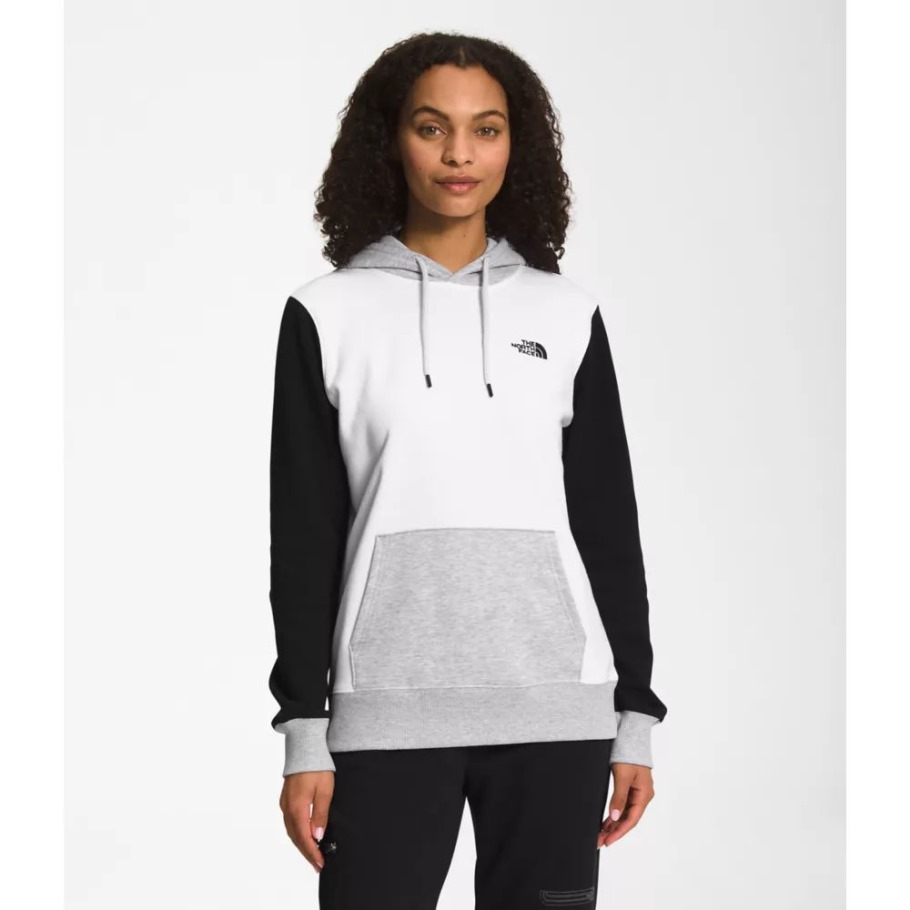 The North Face Femmes Noir Blanc Color Block Pull à Capuche