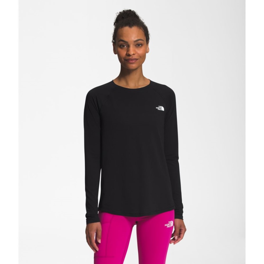 The North Face Black Women Wander Hi Low à Manches Longues