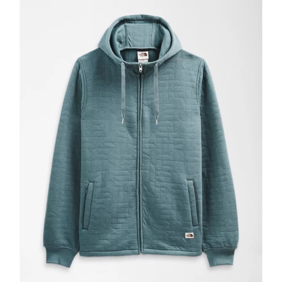 The North Face Blue Heather Sweat à Capuche Zippé Matelassé Pour Homme Longs Peak