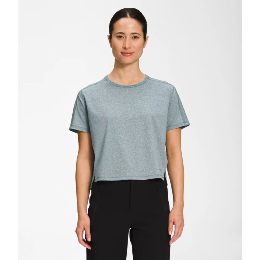 The North Face Blue Heather Femme Ea Dawndream Manches Courtes Décontractées