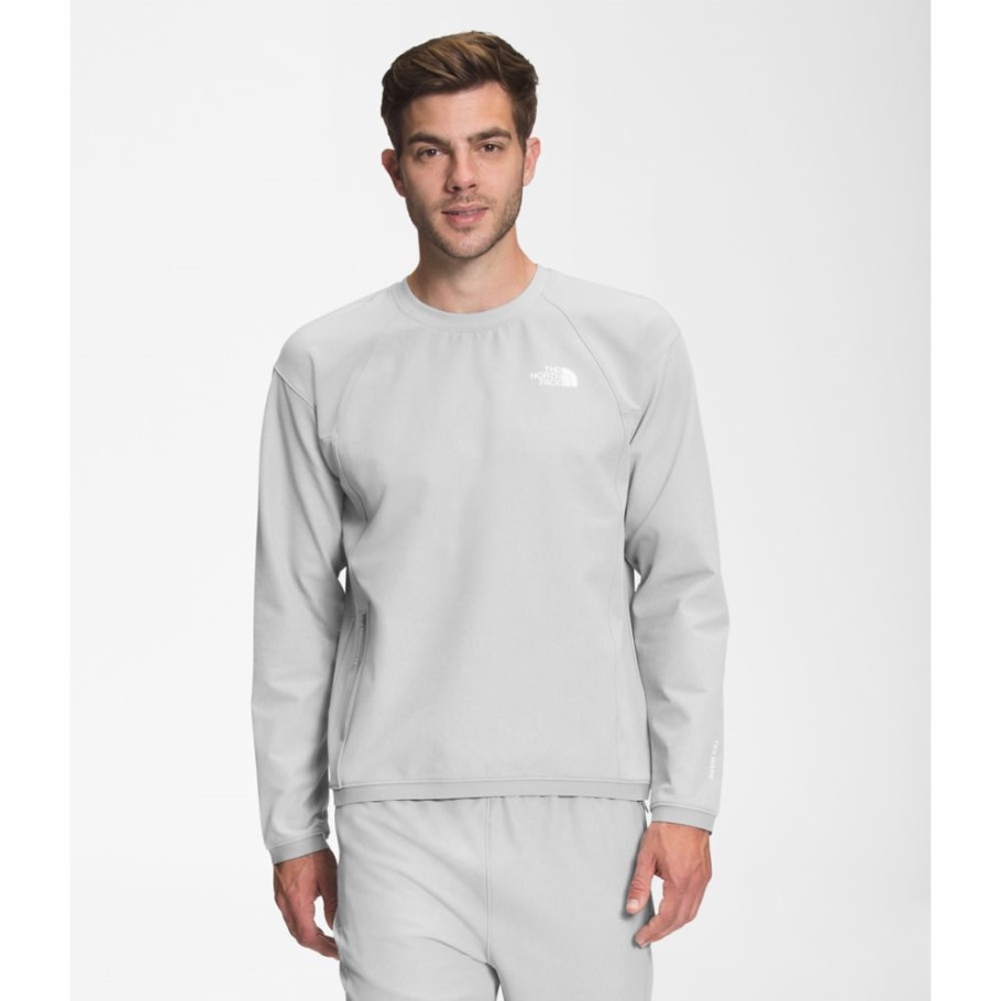 The North Face Gris Hommes Tekware équipage à Manches Longues