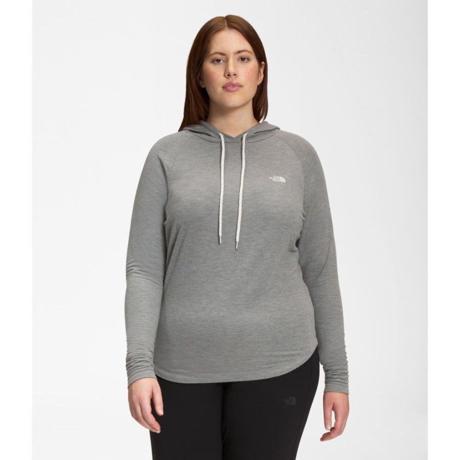Sweat à Capuche En Maille Westbrae Pour Femme Gris The North Face
