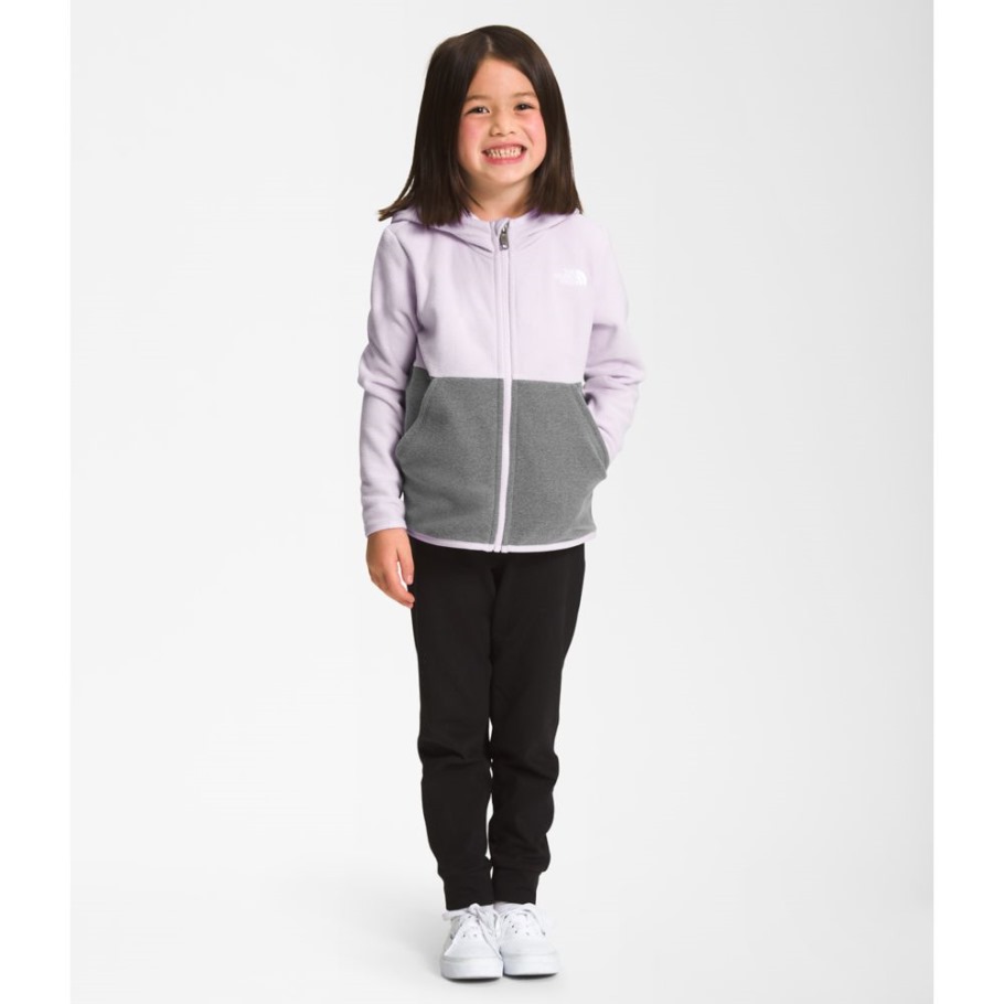 Sweat à Capuche Zippé The North Face Glacier Pour Enfant Lavande Brouillard