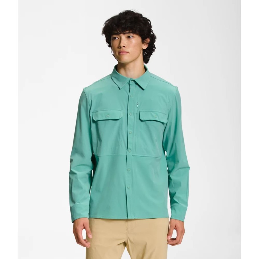 The North Face Hommes Chemise De Soleil à Manches Longues Sniktau Wasabi