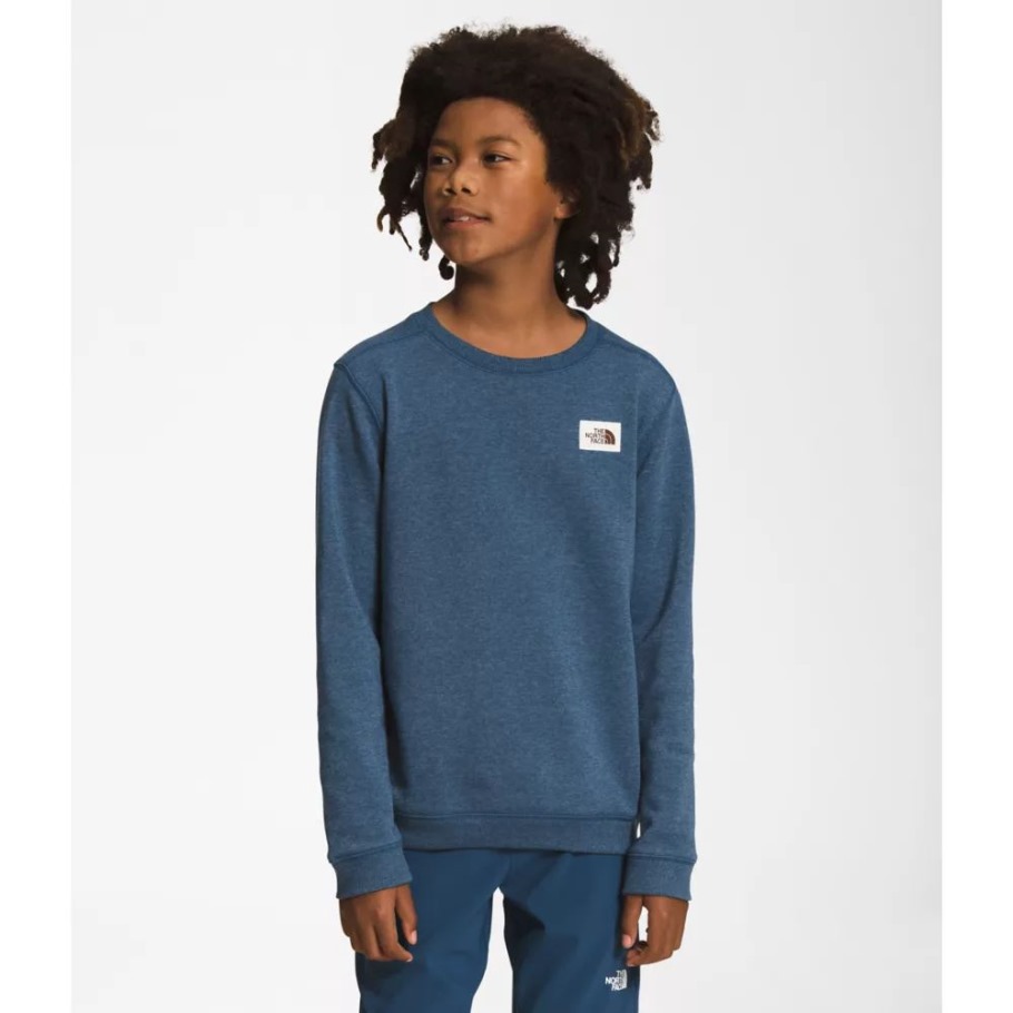 The North Face Shady Blue Teen Heritage Patch Crew