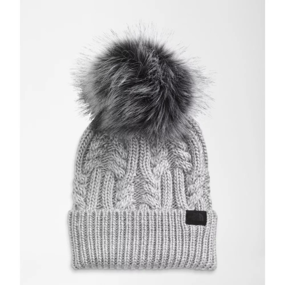 Bonnet Oh Mega Fur Pom The North Face Femme Gris