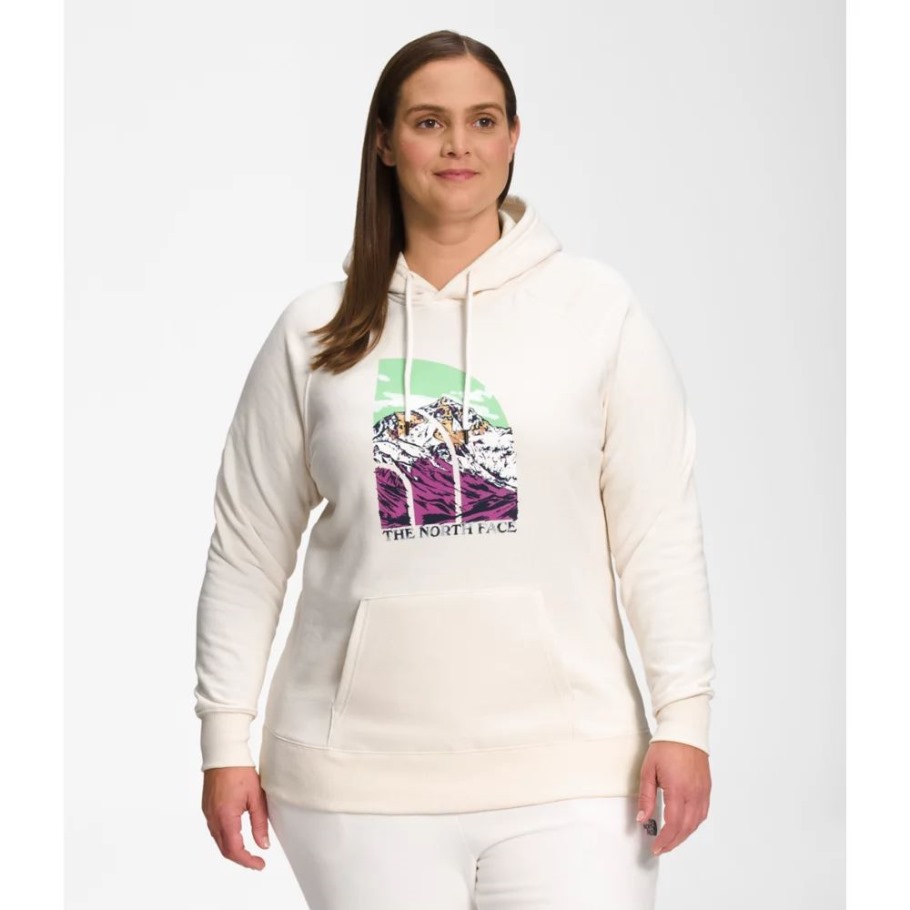 The North Face Femmes Plus Graphique Injection Sweat à Capuche Blanc