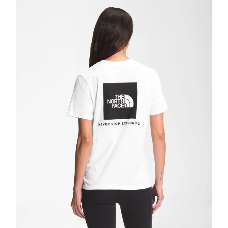Blanc Noir The North Face Femmes Manches Courtes Box Nse Tee