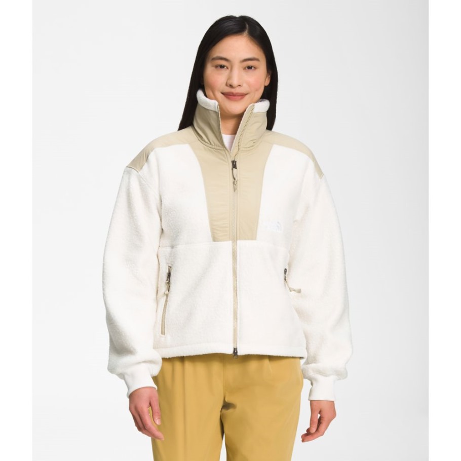 Gravier Blanc The North Face Femmes 94 Veste Denali à Poils Longs