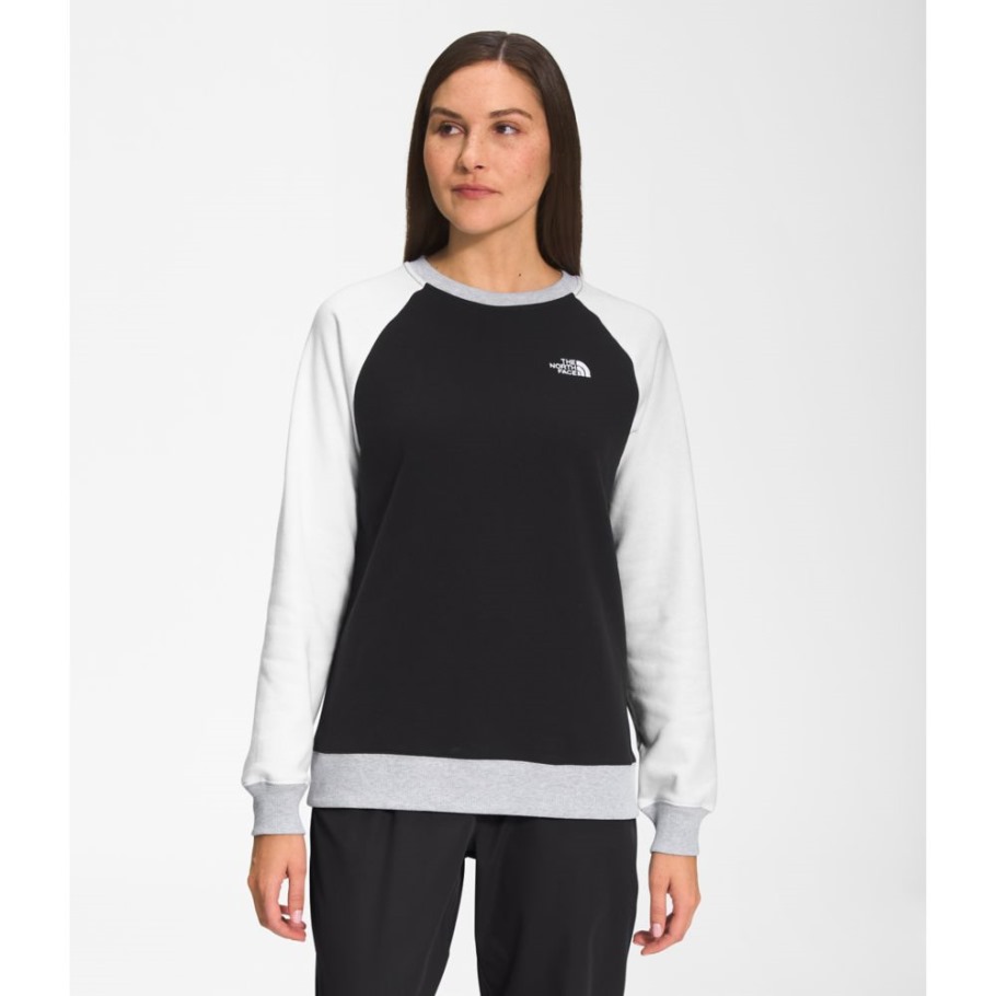 Femme Color Block Crew The North Face Blanc Noir