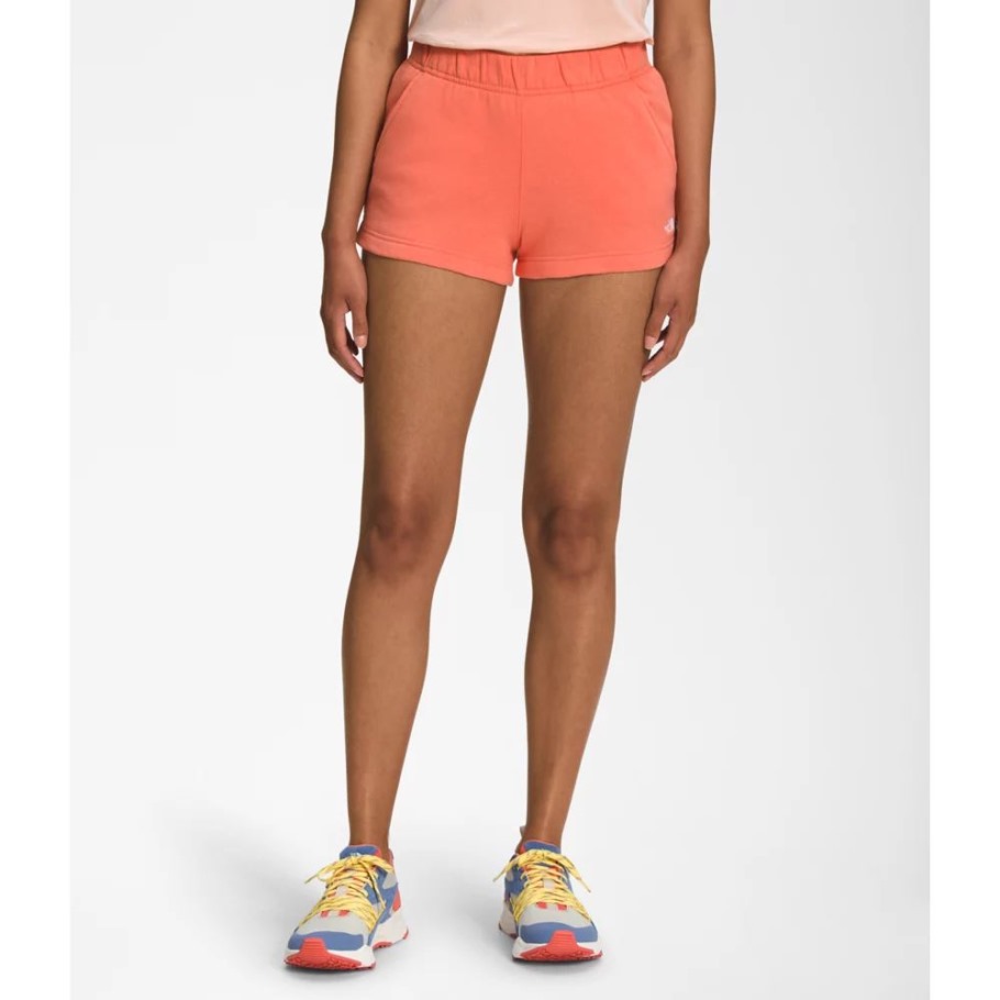 Short Femme Half Dome Logo 3 The North Face Coral Sunrise