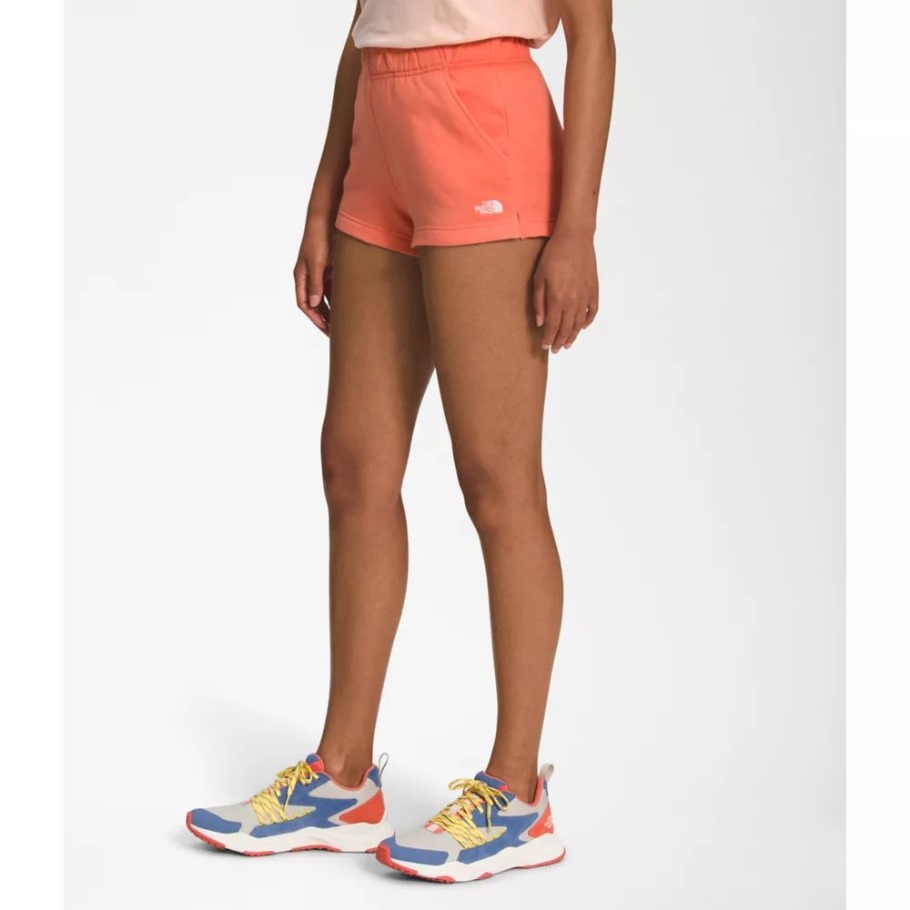 Short Femme Half Dome Logo 3 The North Face Coral Sunrise
