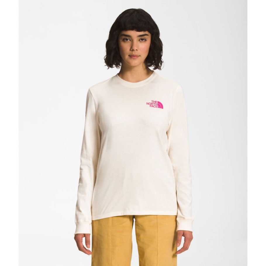 T-shirt Fier De Marque à Manches Longues Pour Femmes Blanc The North Face