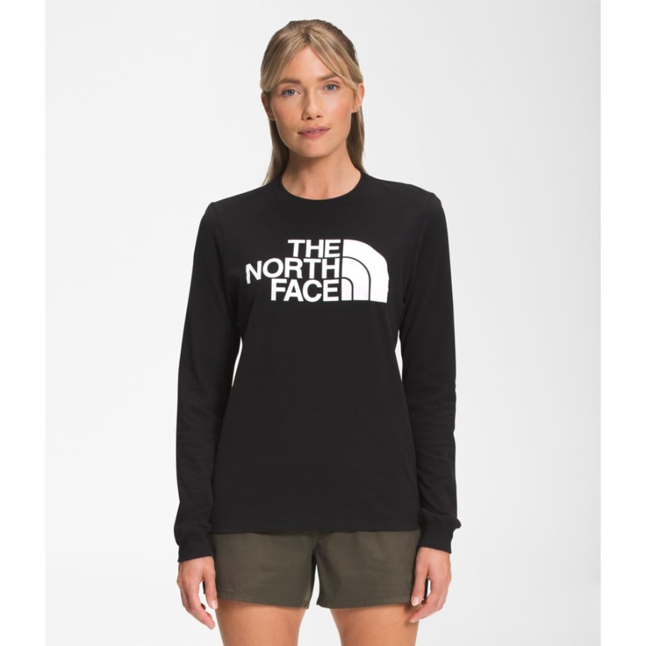 T-shirt Demi-dôme Femme Manches Longues The North Face Noir