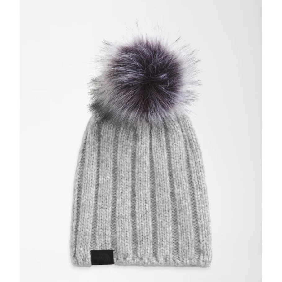 Bonnet Femme Oh Mega City Pom Gris The North Face