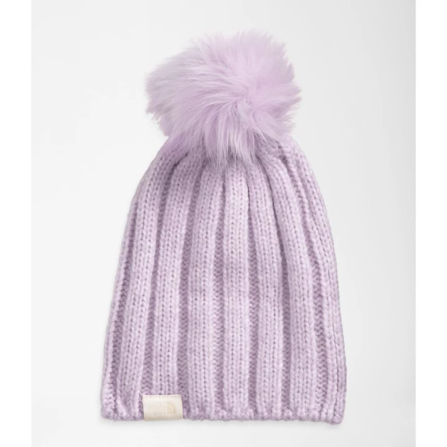 Bonnet Femme Oh Mega City Pom The North Face Lavande Brouillard