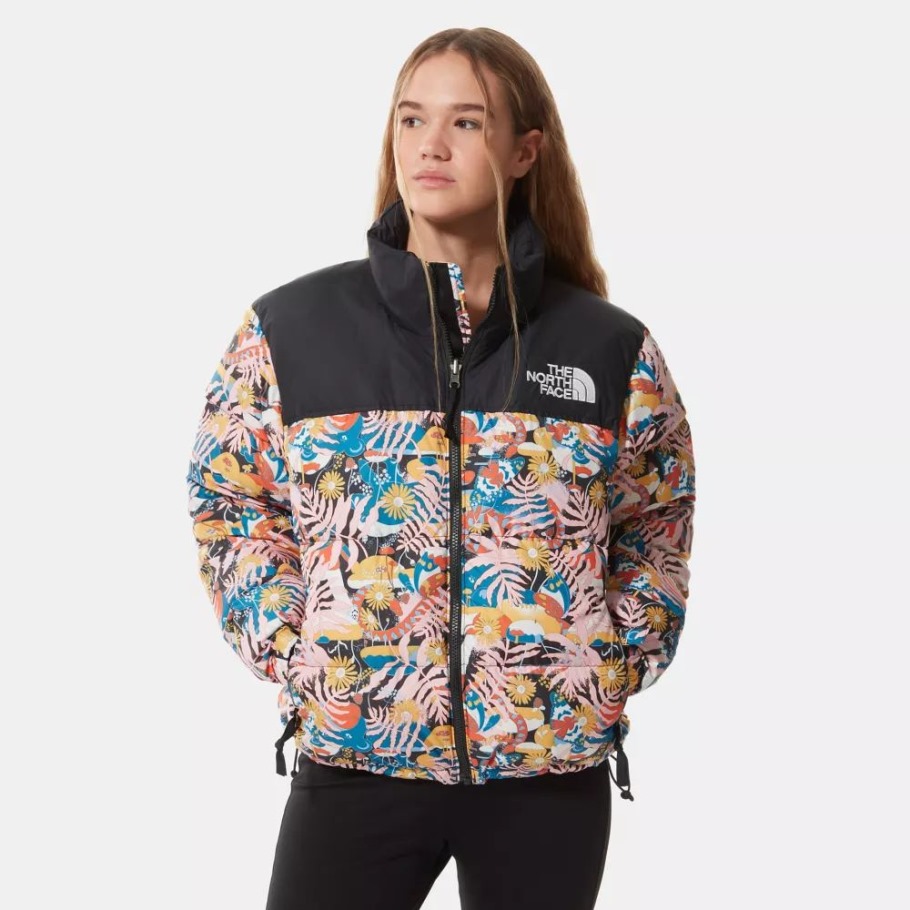 Doudoune The North Face Femme Imprimé 1996 Retro Nuptse Noir