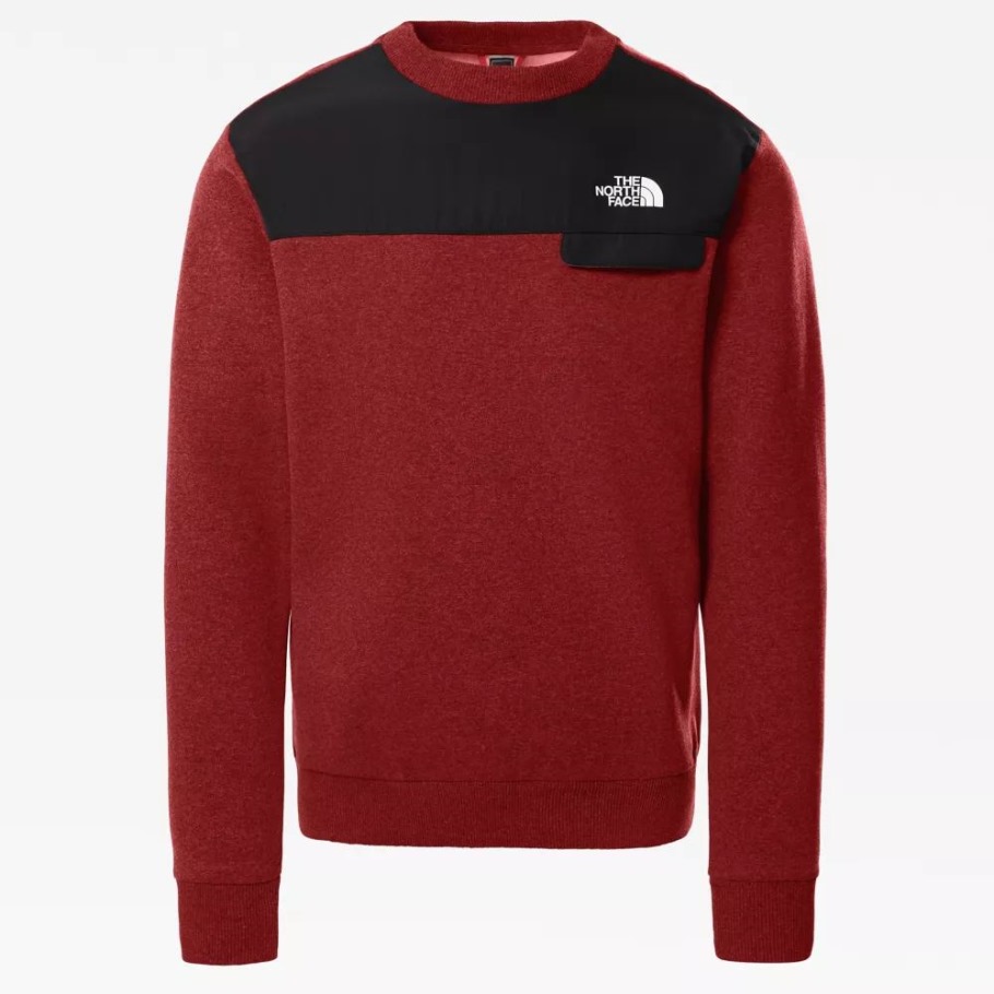 Brique Rouge The North Face Men Crew Pull