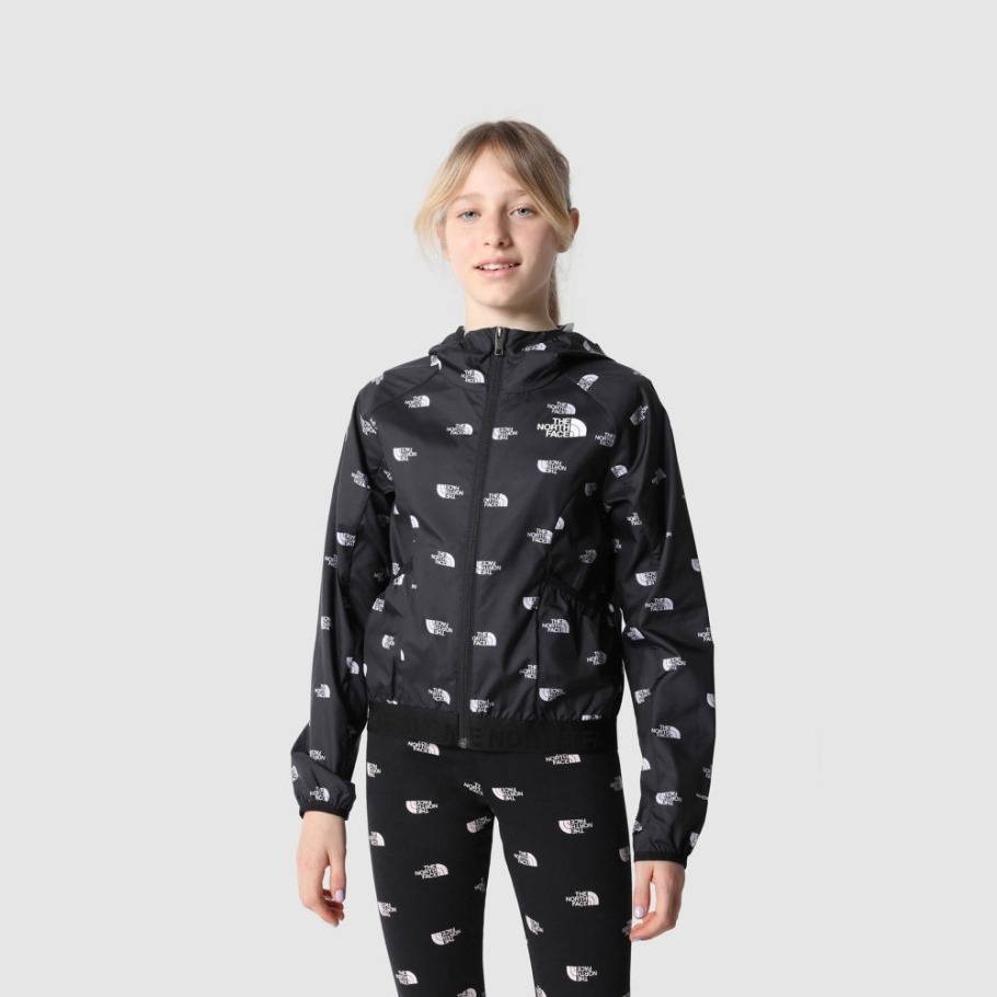 Veste à Capuche Coupe-vent Imprimé Never Stop Pour Fille Lavande Brouillard The North Face