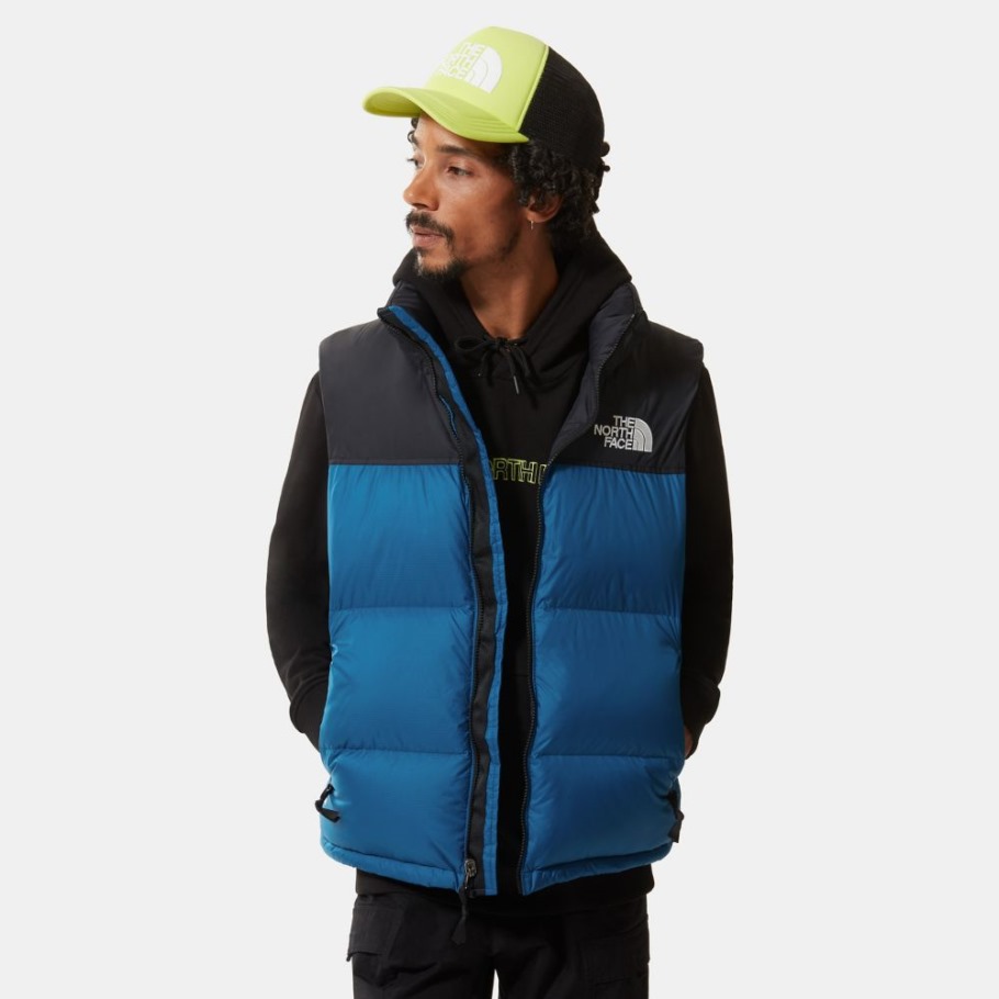 Hommes 1996 Retro Nuptse Gilet The North Face Banff Bleu