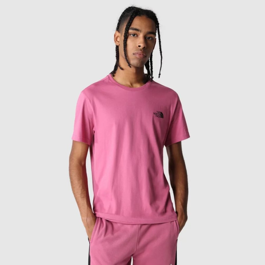 T-shirt Homme Simple Dome Rouge Violet The North Face