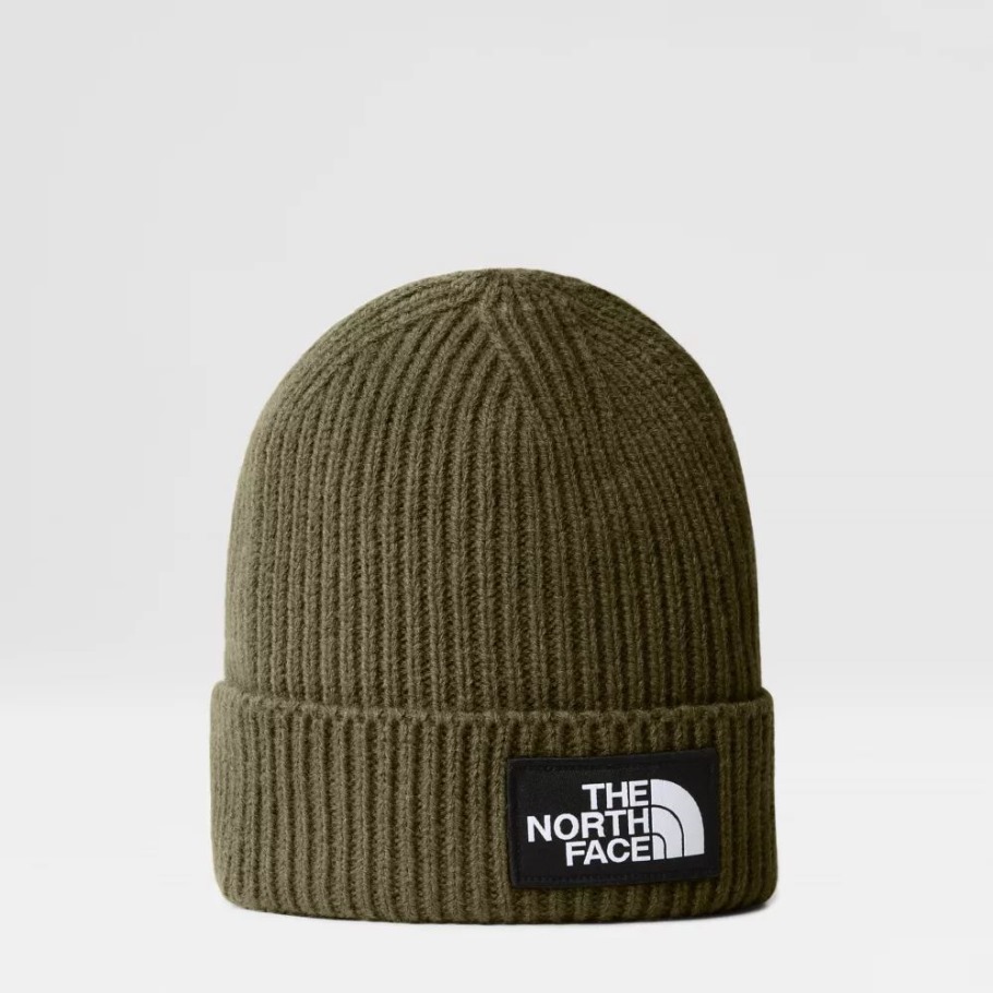 Bonnet à Revers Avec Logo Tnf Olive Militaire The North Face
