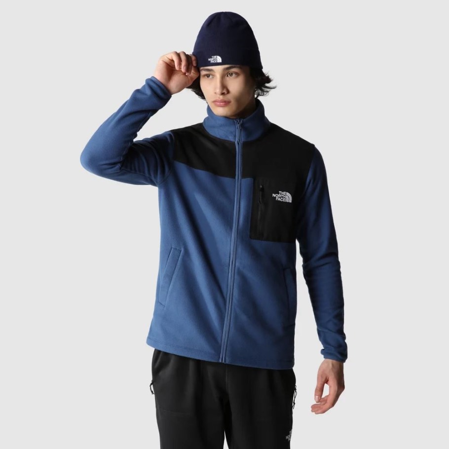 Polaire à Fermeture éclair Intégrale The North Face Homesafe Pour Hommes Bleu Ombragé