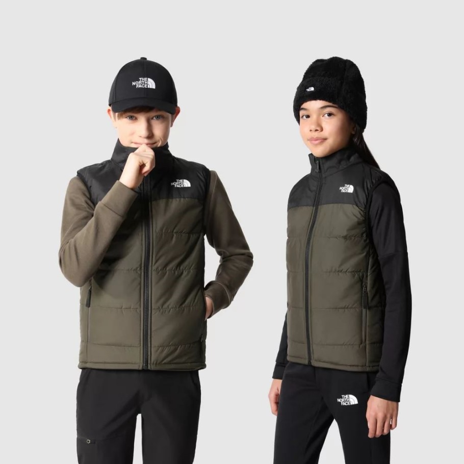 Teens Never Stop Gilet Synthétique The North Face New Taupe Green