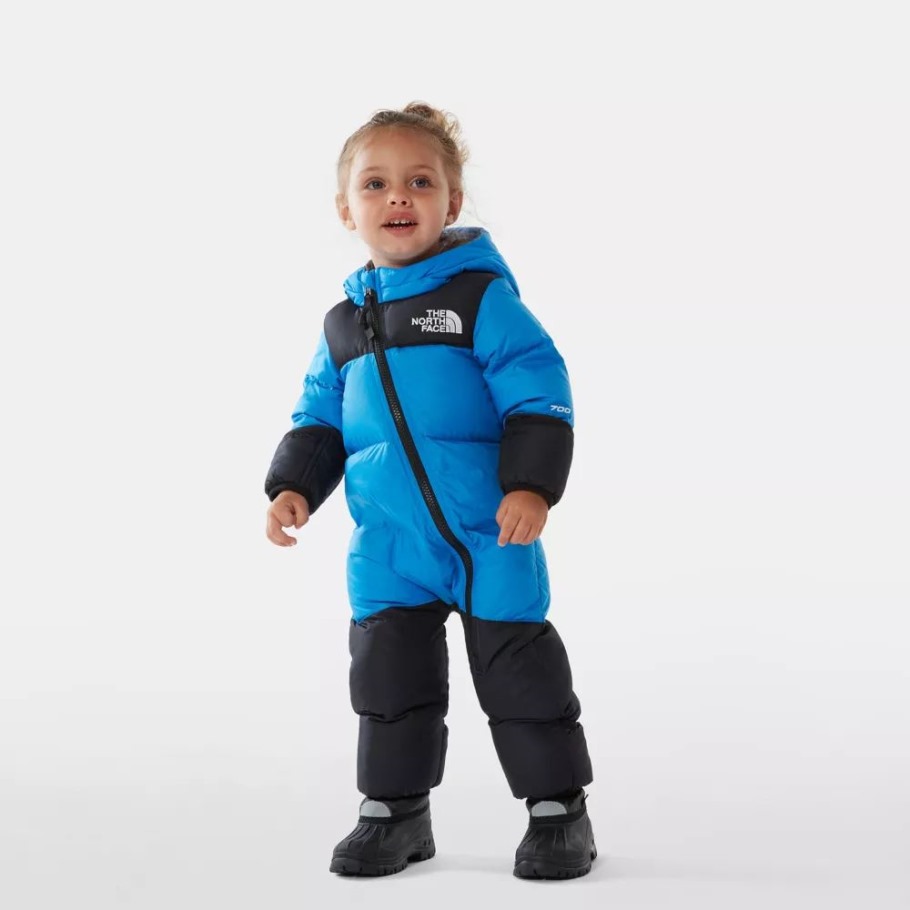 The North Face Baby Nuptse Une Pièce Bleu Lac Clair