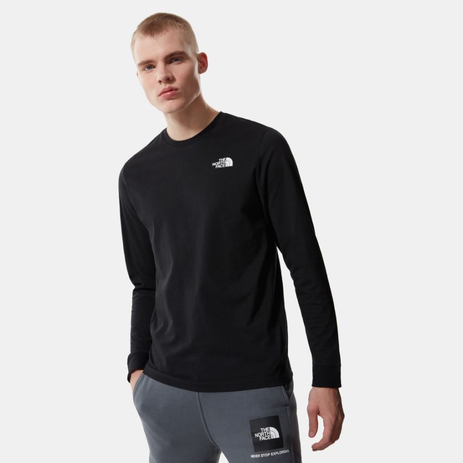 The North Face T-shirt à Manches Longues Simple Dôme Noir Pour Hommes