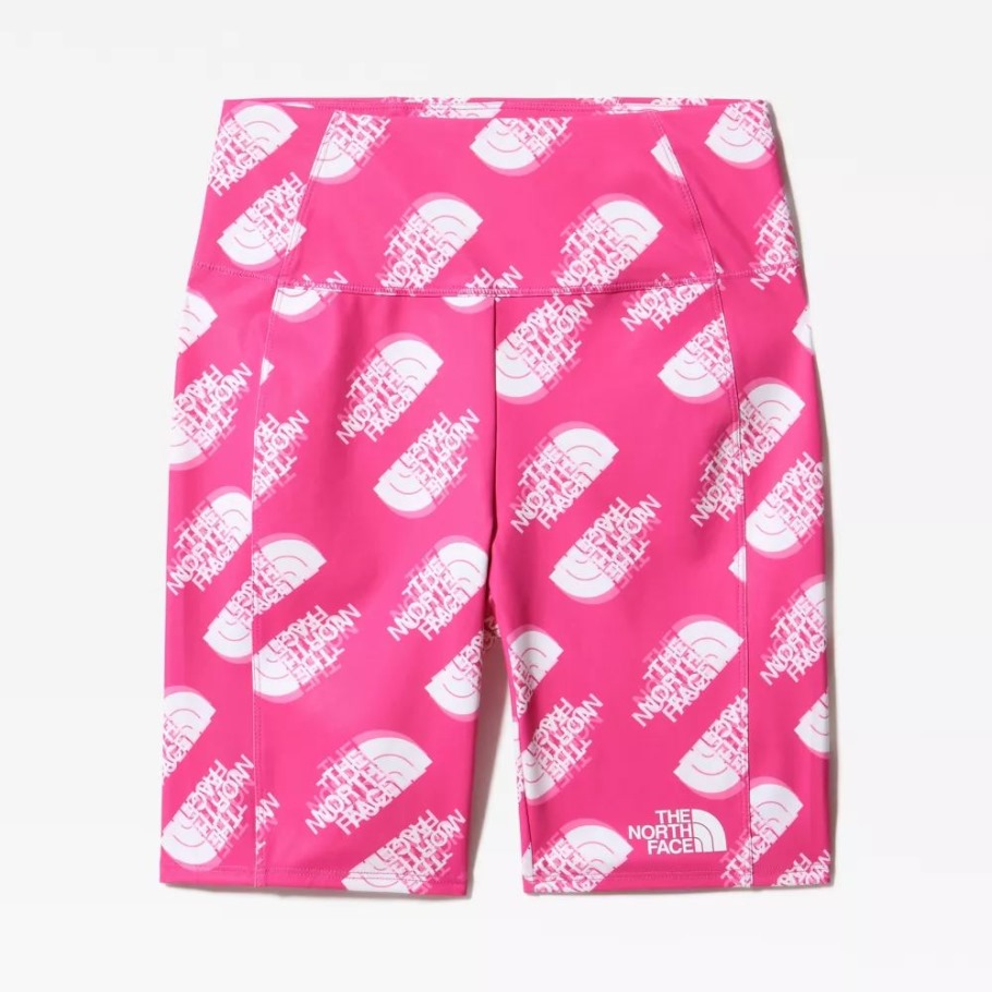 The North Face - Short De Vélo Imprimé Never Stop Pour Fille Offset Rose