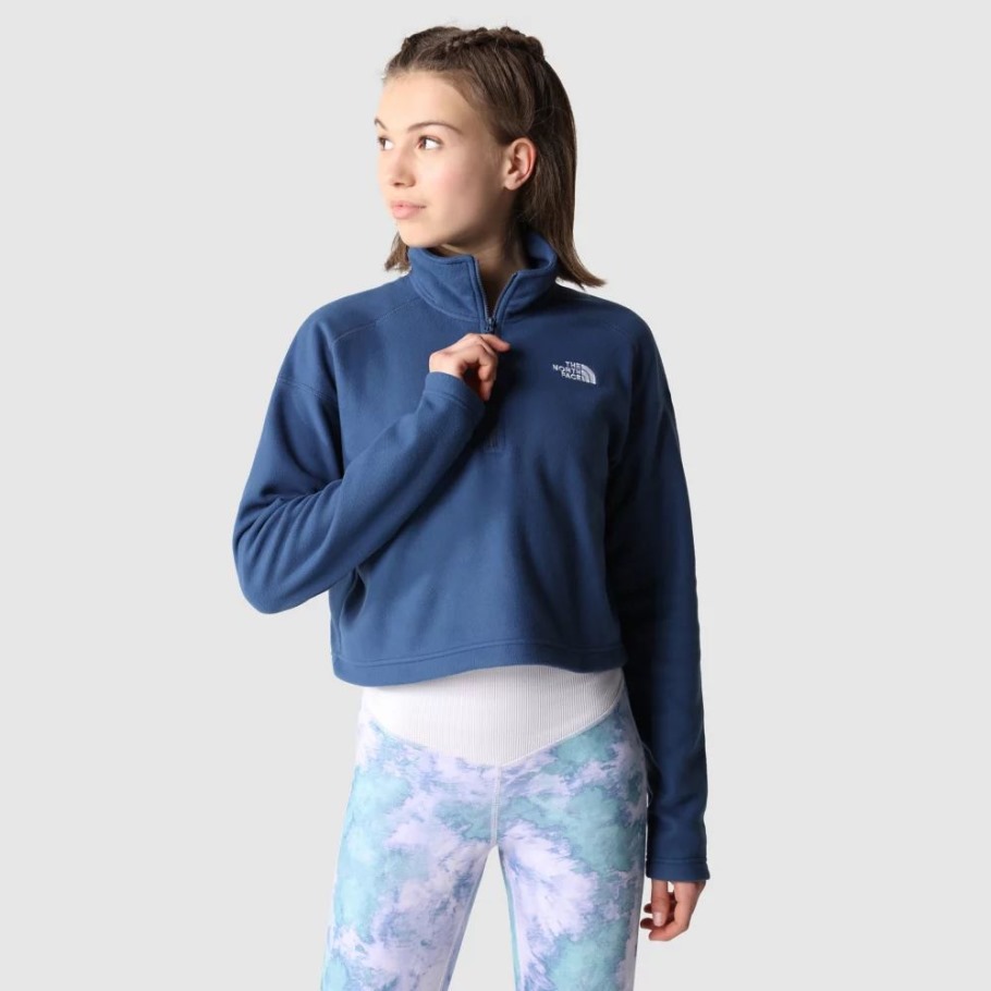 Polaire Courte Zippée 100 Glacier Femme The North Face Shady Blue
