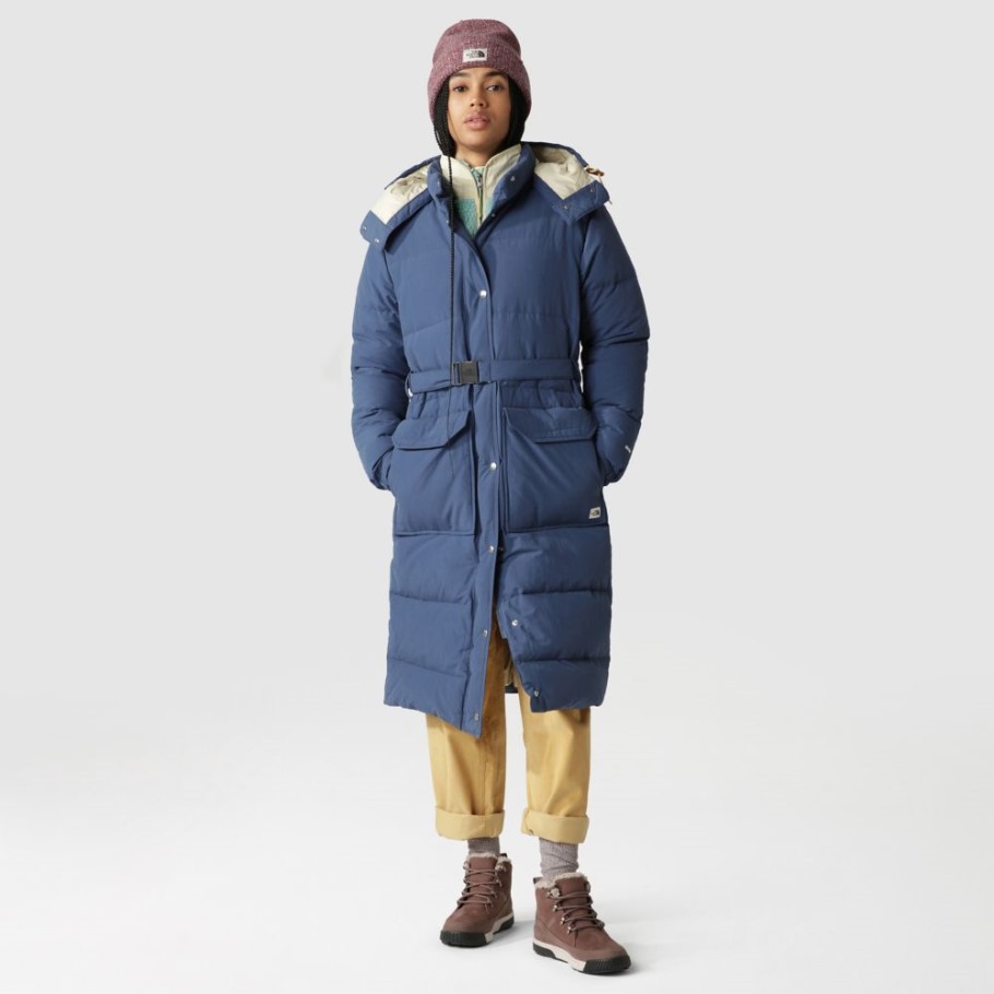 Parka Sierra Longue En Duvet Femme The North Face Shady Blue